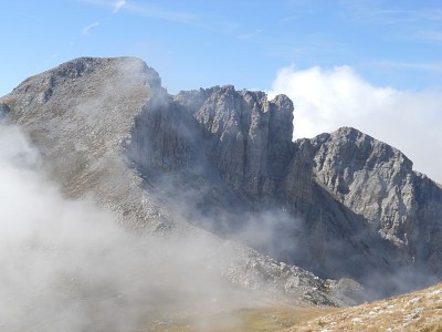 La cresta di salita del Conoia visto dal Roccate