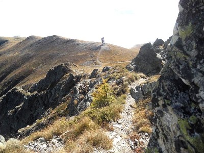 L'unico passo esposto per salire sul Pizzo (poco per la verita')