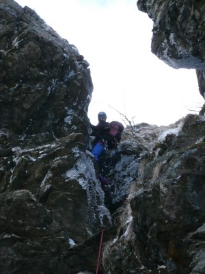 Andrea in lotta col passaggio chiave