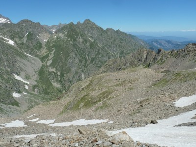 il sentiero di salita da poco dopo il bivio per la Forcella Roccati 374.JPG