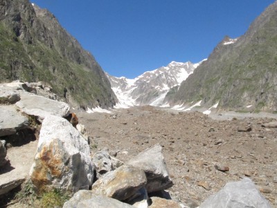 Un assaggio dell'interminabile morena (12 km!!!), antico ricordo del ghiacciaio del Miage