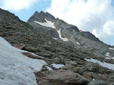 Il Brocan visto dal bivio Colle di Mercantour/Colle Brocan