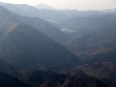 Laghi del Gorzente nella foschia