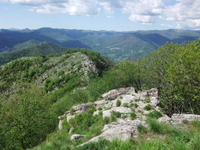 Il crina di salita visto dalla cima