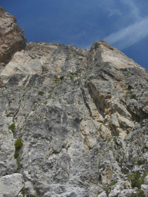 L'attacco della via Fedele alla Punta Emma