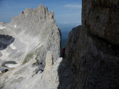 In arrampicata sulla Torre Stabeler