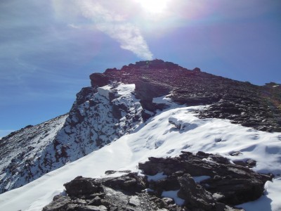 poco sotto la cima