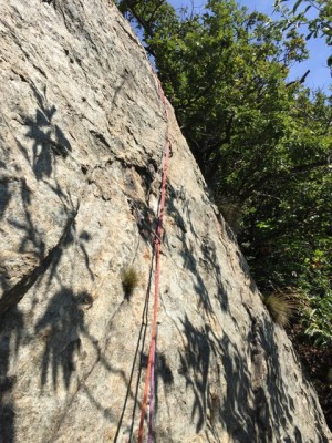 Bel muretto all'uscita del traverso di L4