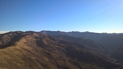 Panorama sul'alta Valbrevenna e il gruppo dell'Antola