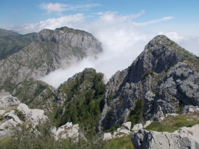 tutta la via di salita e la cima est