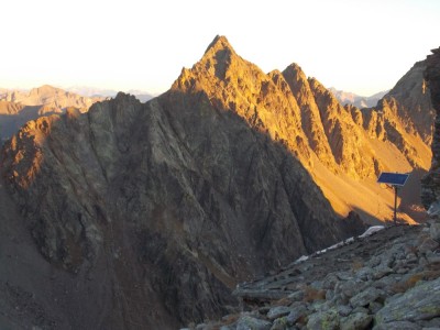 La Cima di Vens vista dal passo della Lausa la sera prima