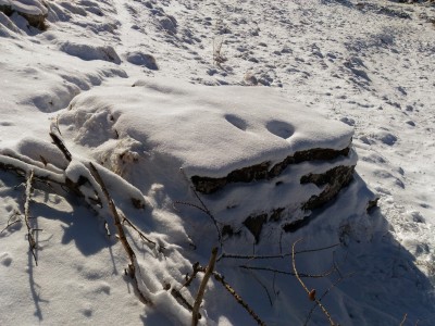 questo sarebbe l'altare sacrificale, non mi ricordavo fosse pieno di neve, comunque se volete posso recampare una foto fatta anni e anni fa d'estate..comunque e' un cubo con coppa raccolta liquidi e canale di scolo, se ricordo bene