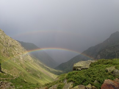 dopo la grandinata, almeno ci vediamo un doppio arcobaleno