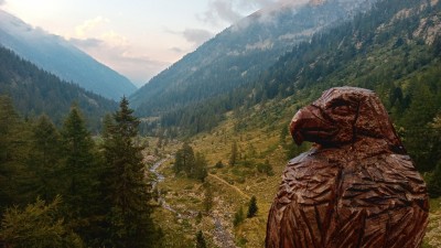 panorama da dietro il rifugio