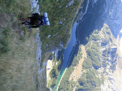 la dura salita dal lago skrcko