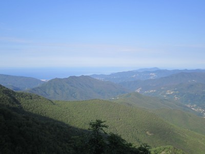 Lo sguardo sul cammino passato in AV, salendo lo Zatta