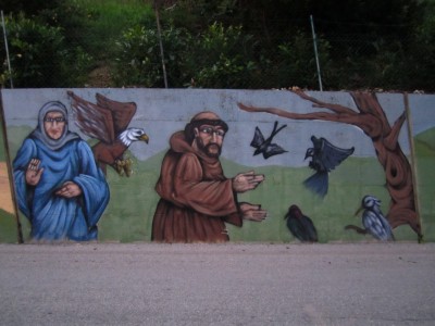 Murale in uscita da Valfabbrica