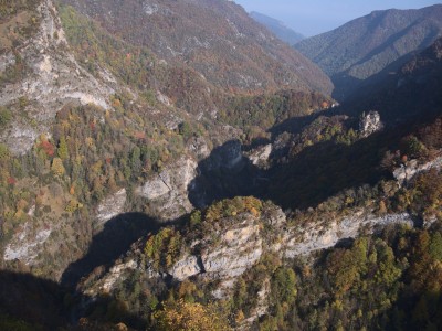 La valle dal punto panoramico di Colletto