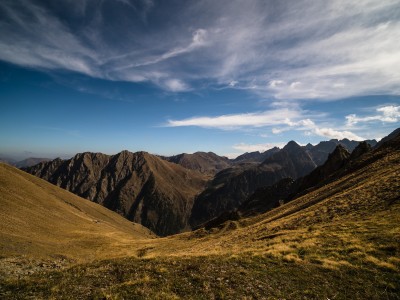 Dal Colle di Stau, Cima del Rouss, Costabella del Piz, Scolettas, Becco alto del Piz