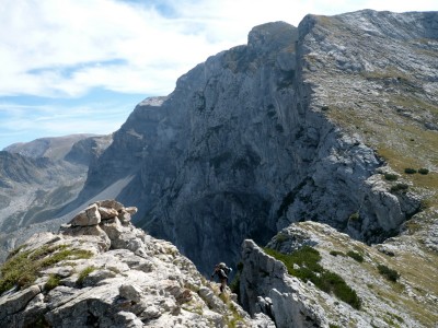 Le ultime roccette sull vetta della Cima di Piero