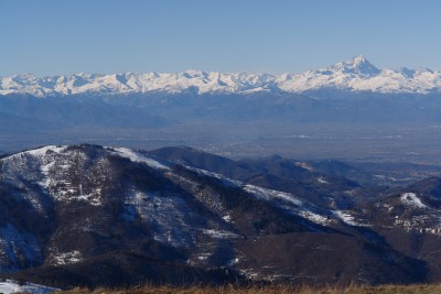 27 - Pianura e vista da Chambeyron a Monviso dal Mindino.JPG