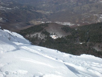 la casa forestale dalla cima