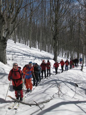 All'inizio della salita al Trevine