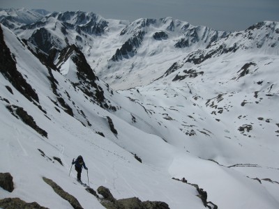 Tratto un po' ripido sopra Laghi del Lausfer