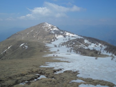 scendendo dalla cima di marta verso i balconi di marta