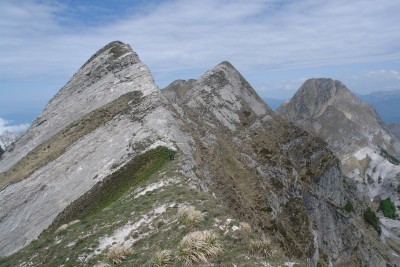 076 - 2 Gobbe Cavallo e Pisanino dalla Quota 1850 piÃ¹ da vicino.JPG