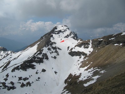 Progressione sul traverso verso il Colle Bussola