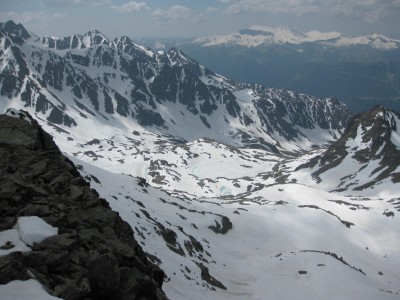 Laghi del Tenibres dalla Cima Borgonio, sullo sfondo Mont Mounier