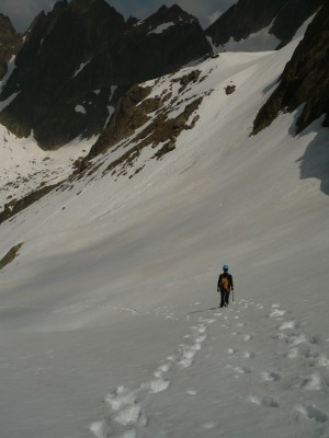 Scendendo verso il rifugio