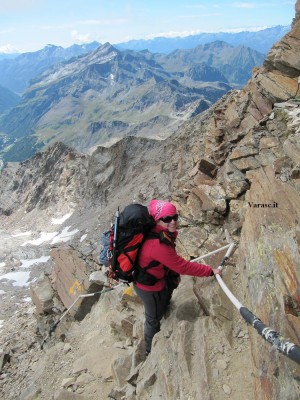 Sulla cresta, al ritorno dal Sella