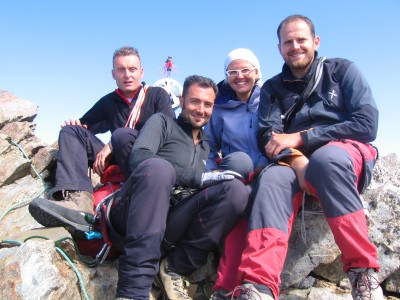 Fabrizio, io, Serena e Stefano sulla Nord