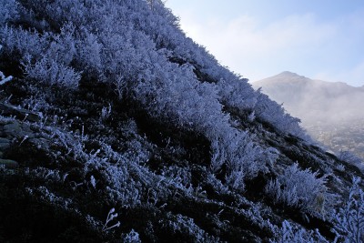 193 - Pendio ghiacciato e Monte Rotondo scendendo al Pian Revelli.jpg