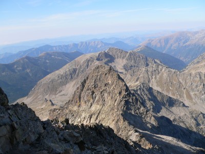 La cima Saint Robert risalendo la cresta