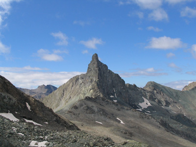 Roc della Niera visto dal colle di Saint Vran
