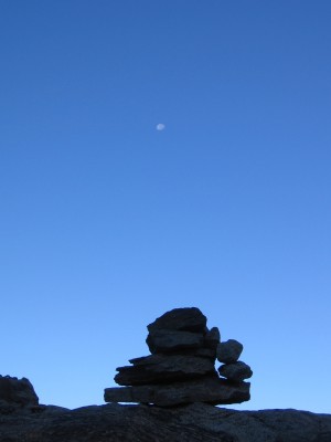 ometto e luna, dal lago di Nasta
