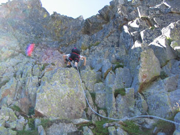 Sulla cresta Nord-Ovest del Monte Aver