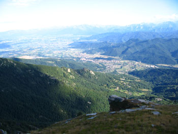 Roccer - vista di Dronero dalla vetta