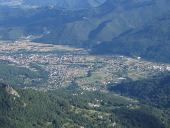 Roccer - vista di Dronero dalla vetta