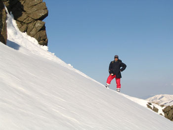 Salendo sul Dente in versione invernale